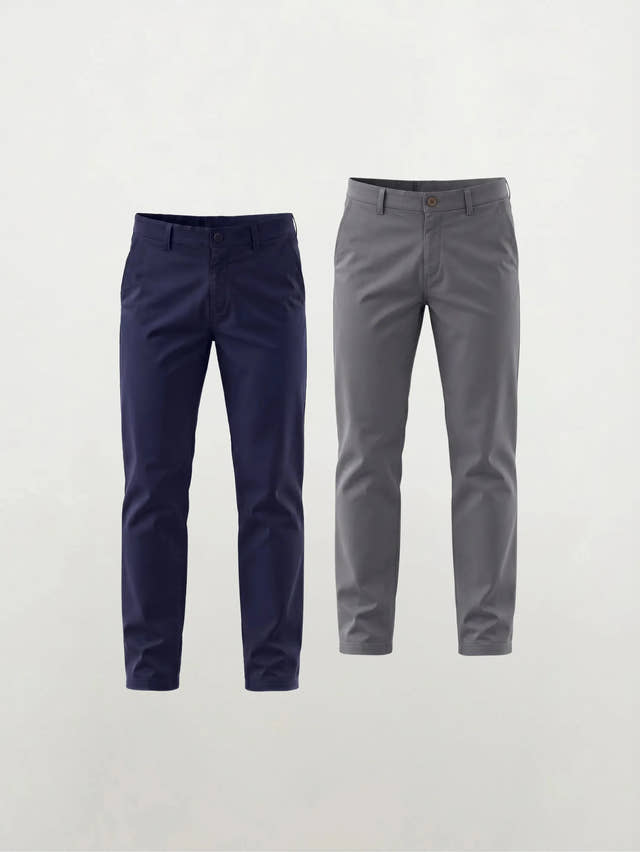 Chino elasticizzato Bonflex™ – Vestibilità classica — Confezione da 2