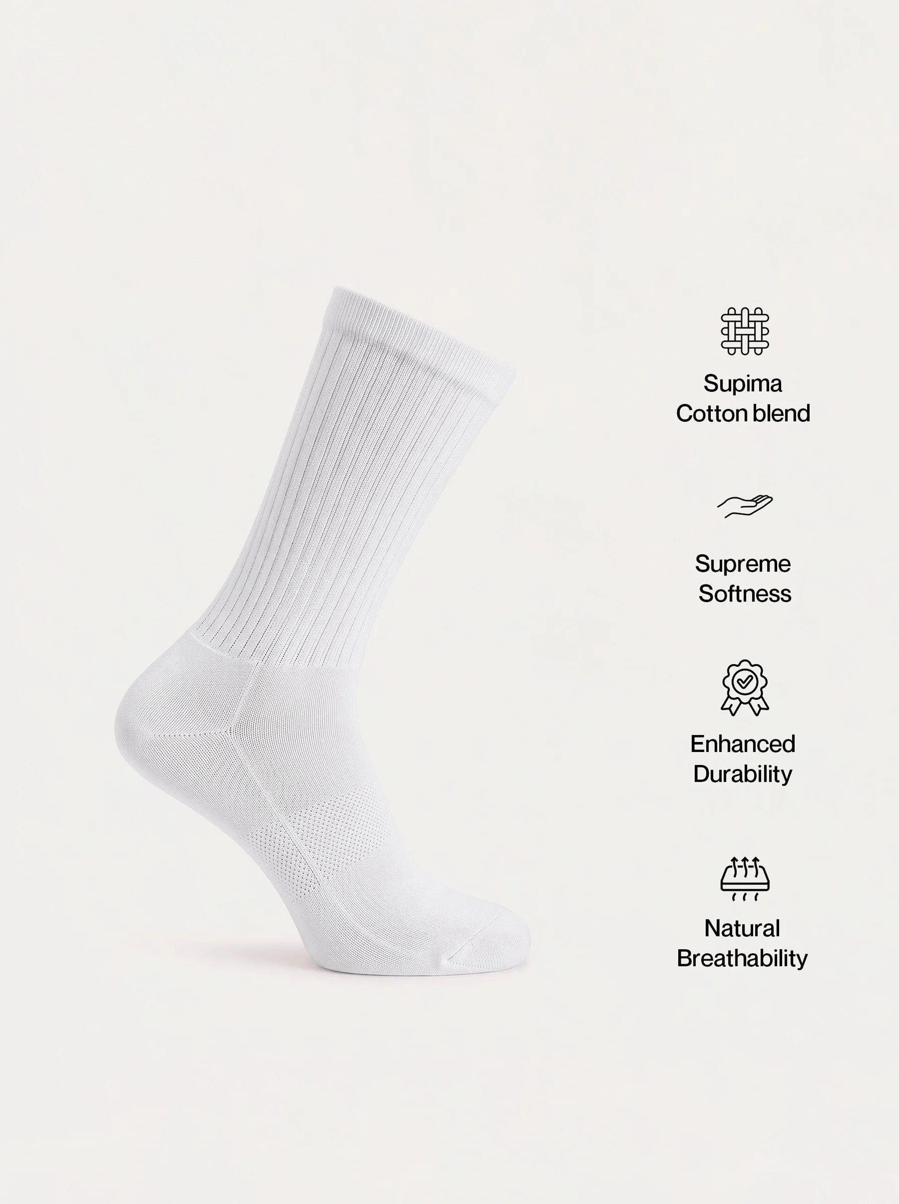 Calcetines de media caña de algodón Supima® — Pack de 3