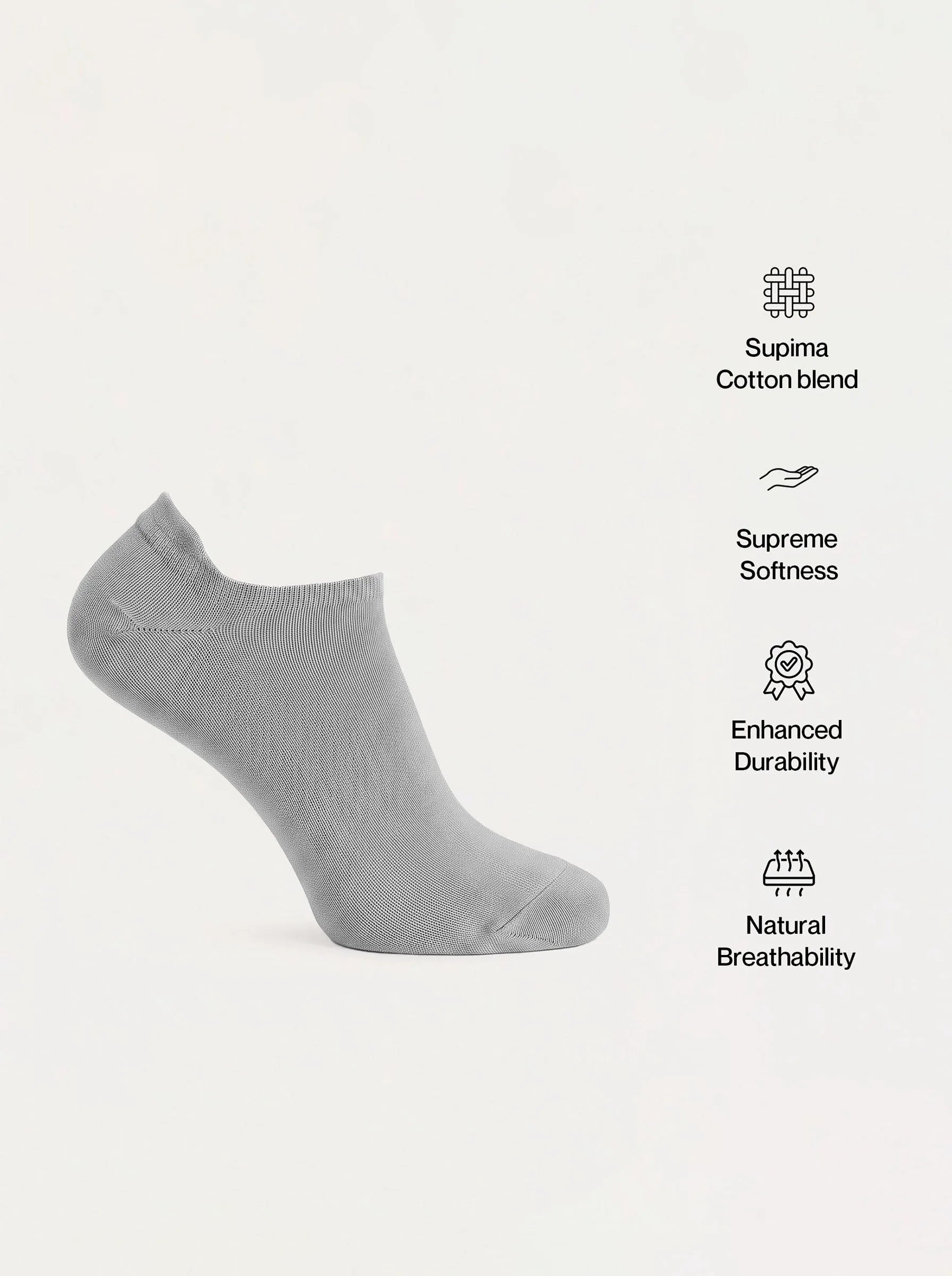 Calcetines tobilleros de algodón Supima® — Pack de 3