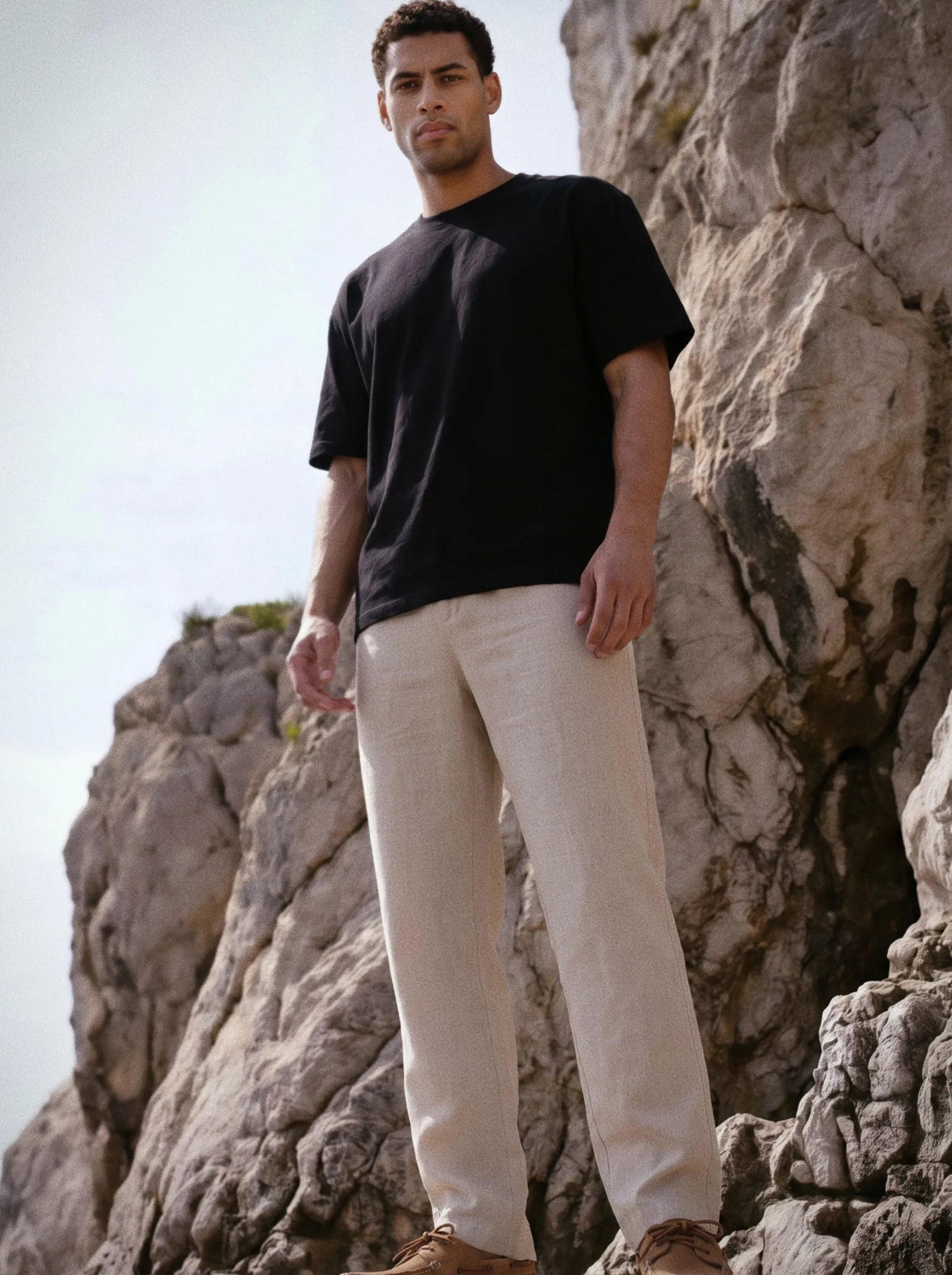 Elegante Hose aus 100 % europäischem Leinen