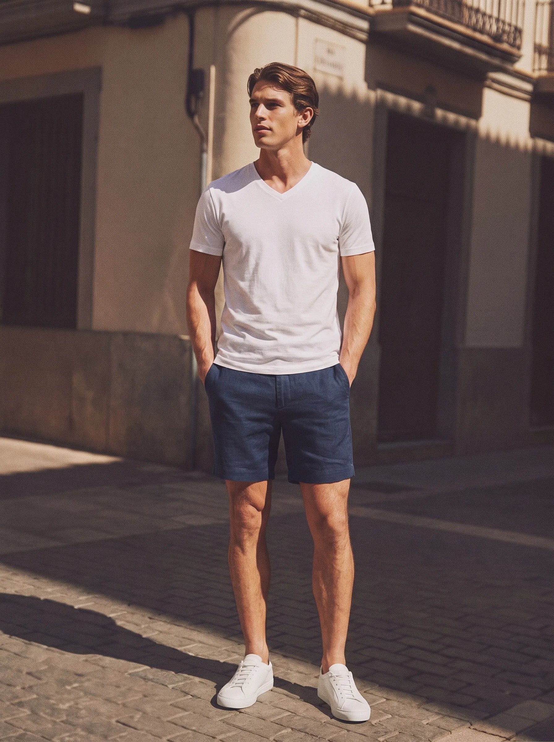 100% European Linen Dress Shorts