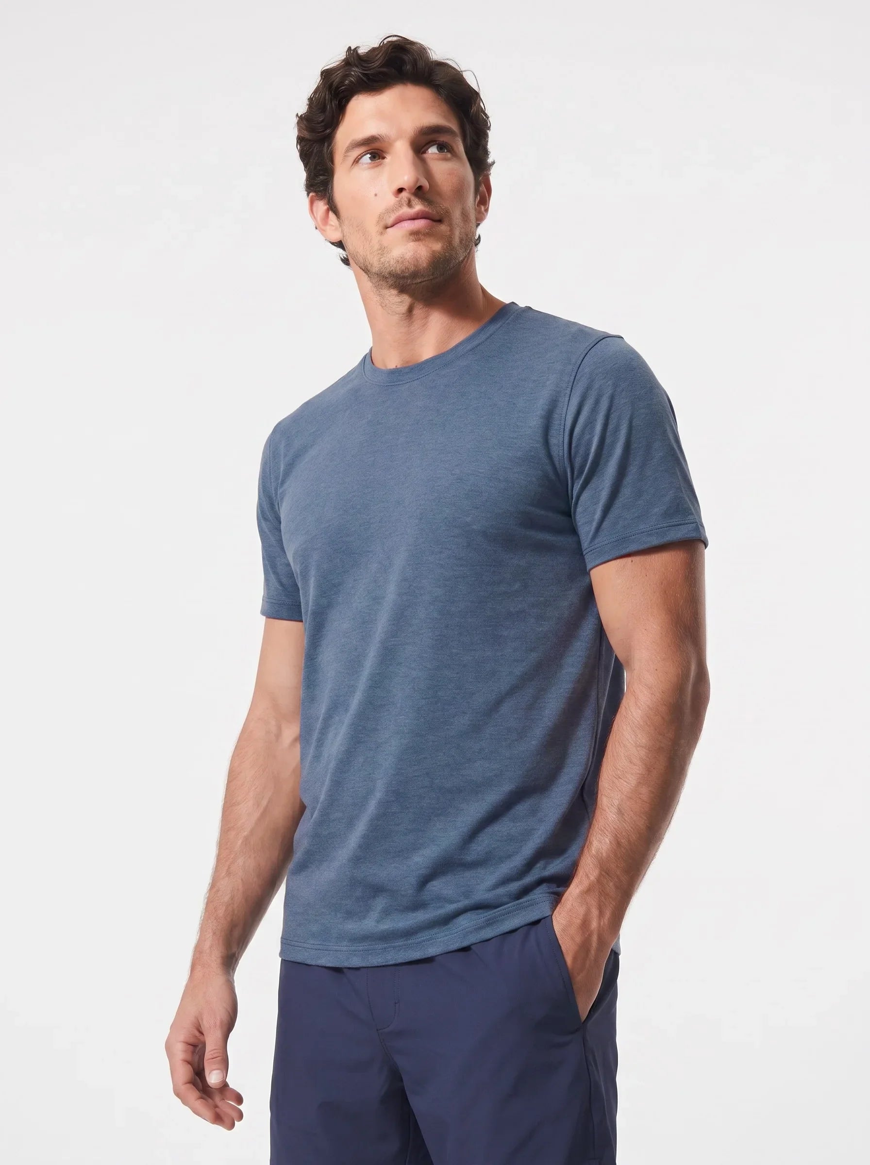 Camiseta de cuello redondo Active FlowBlend™ — Pack de 3