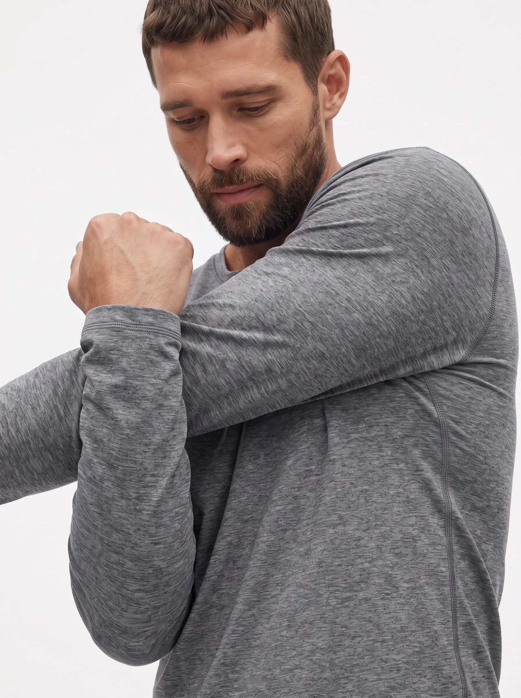 T-shirt de sport à manches longues col rond FlowBlend™