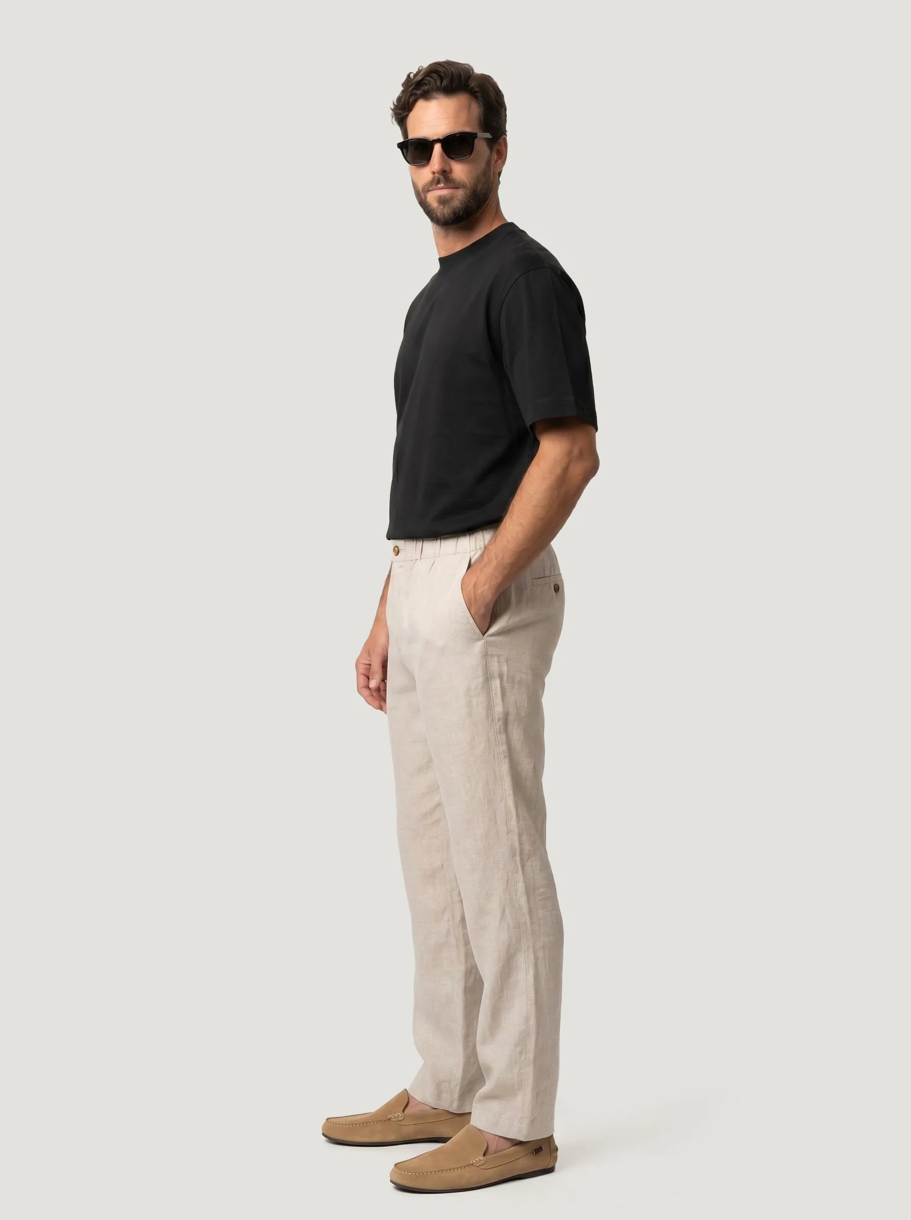 Pantalon habillé en 100 % lin européen
