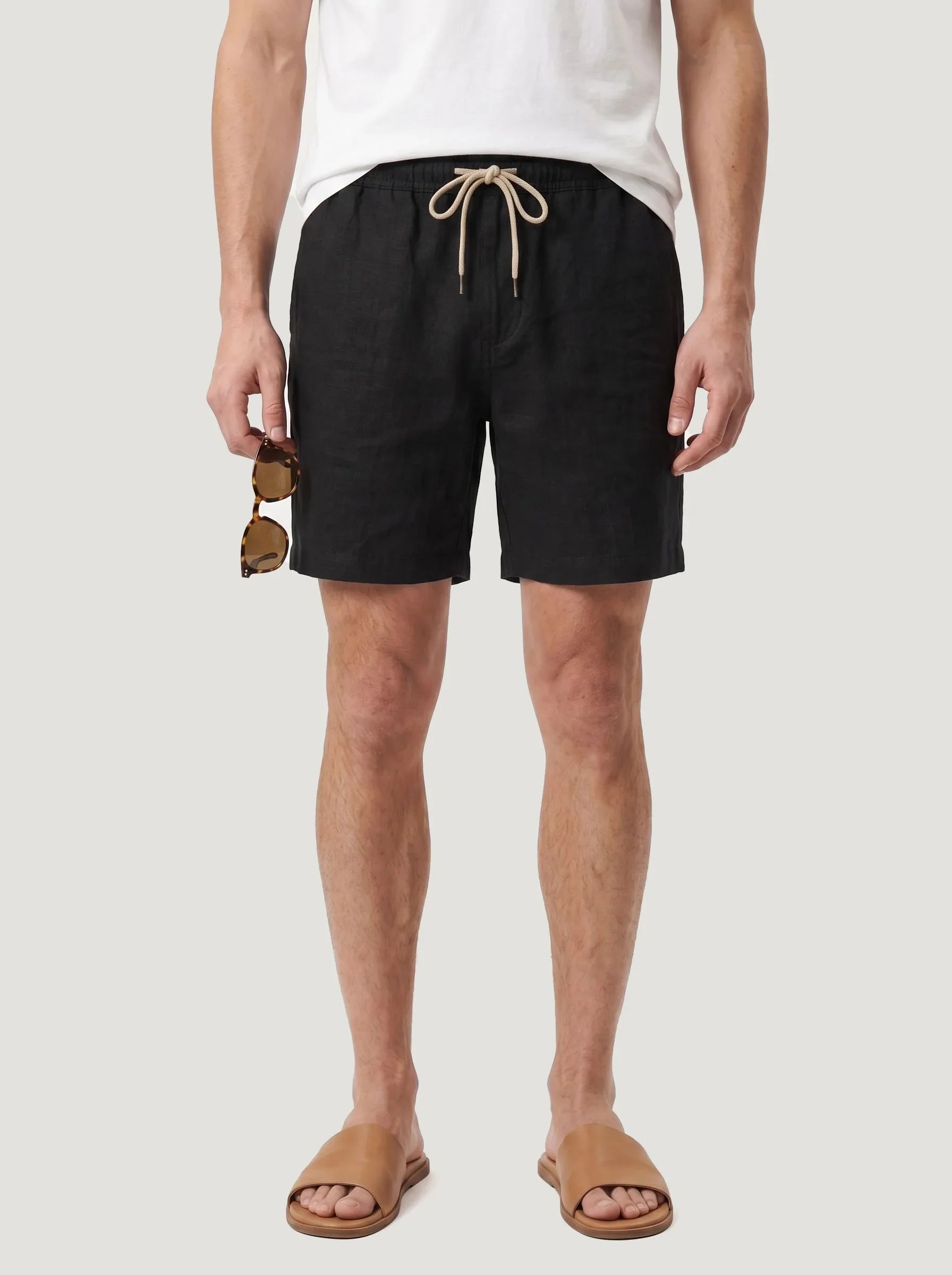 100% European Linen Drawstring Shorts — 2-Pack