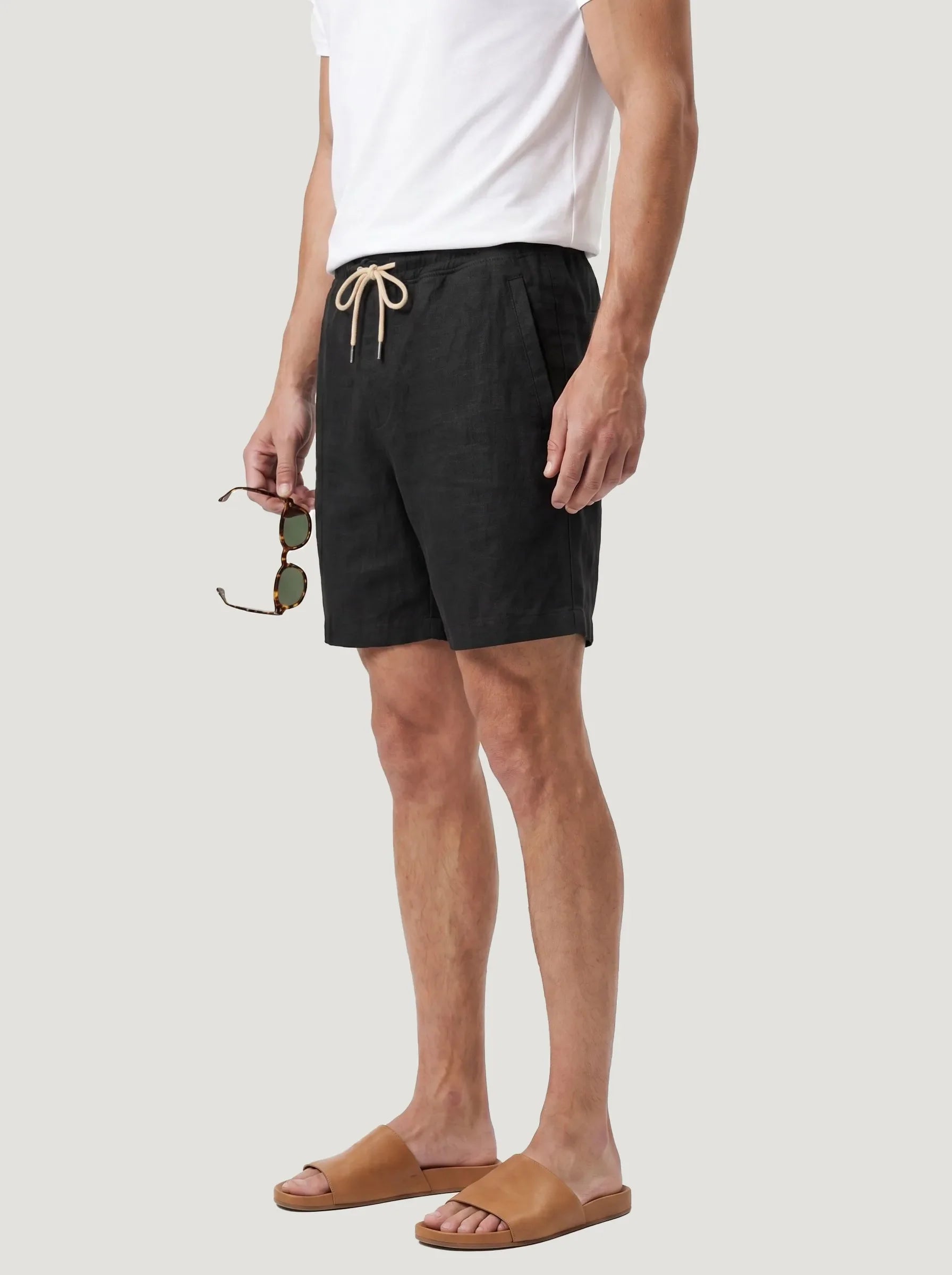 100% European Linen Drawstring Shorts — 2-Pack