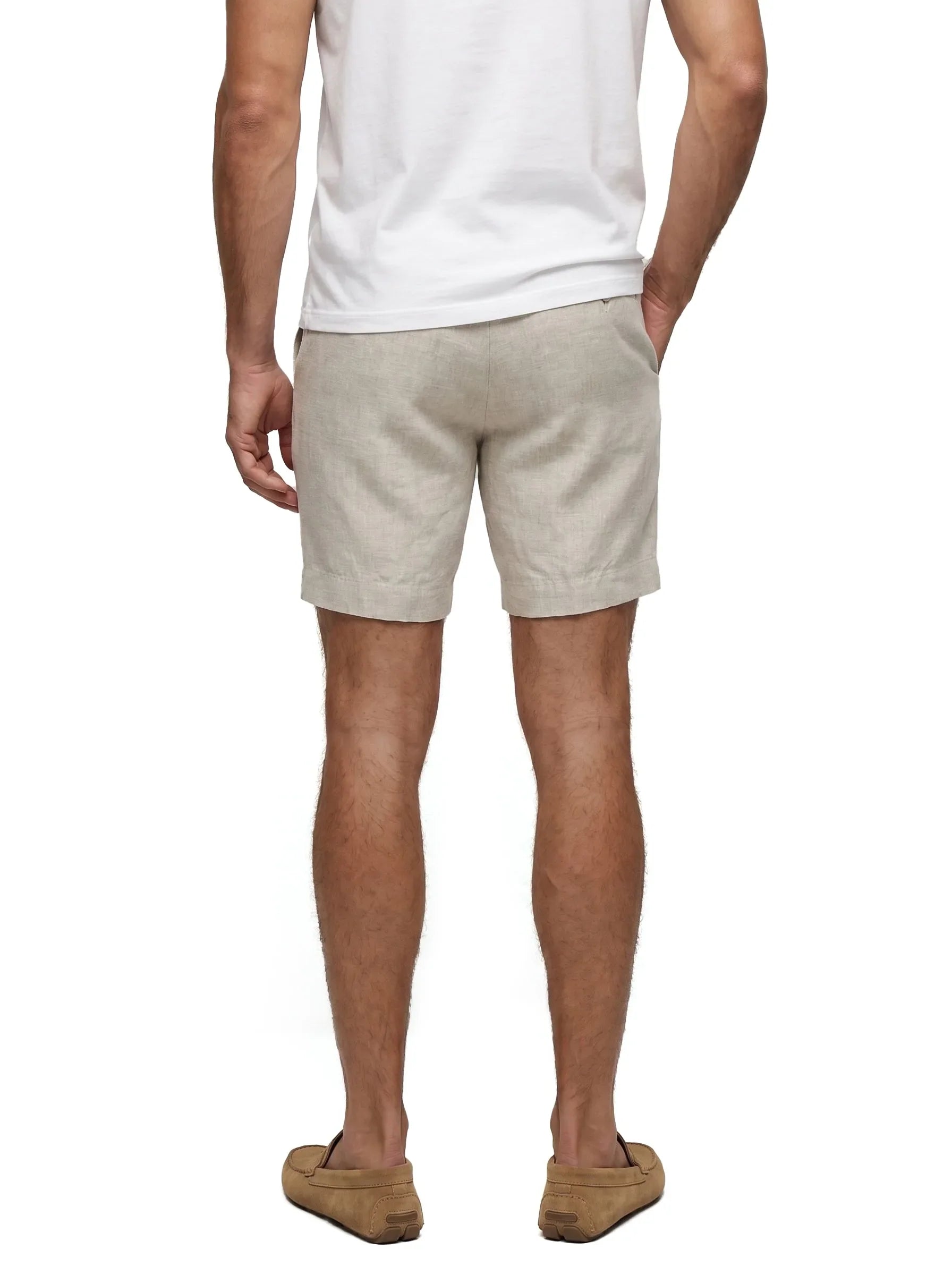 Pantaloncini eleganti in 100% lino europeo — Confezione da 2