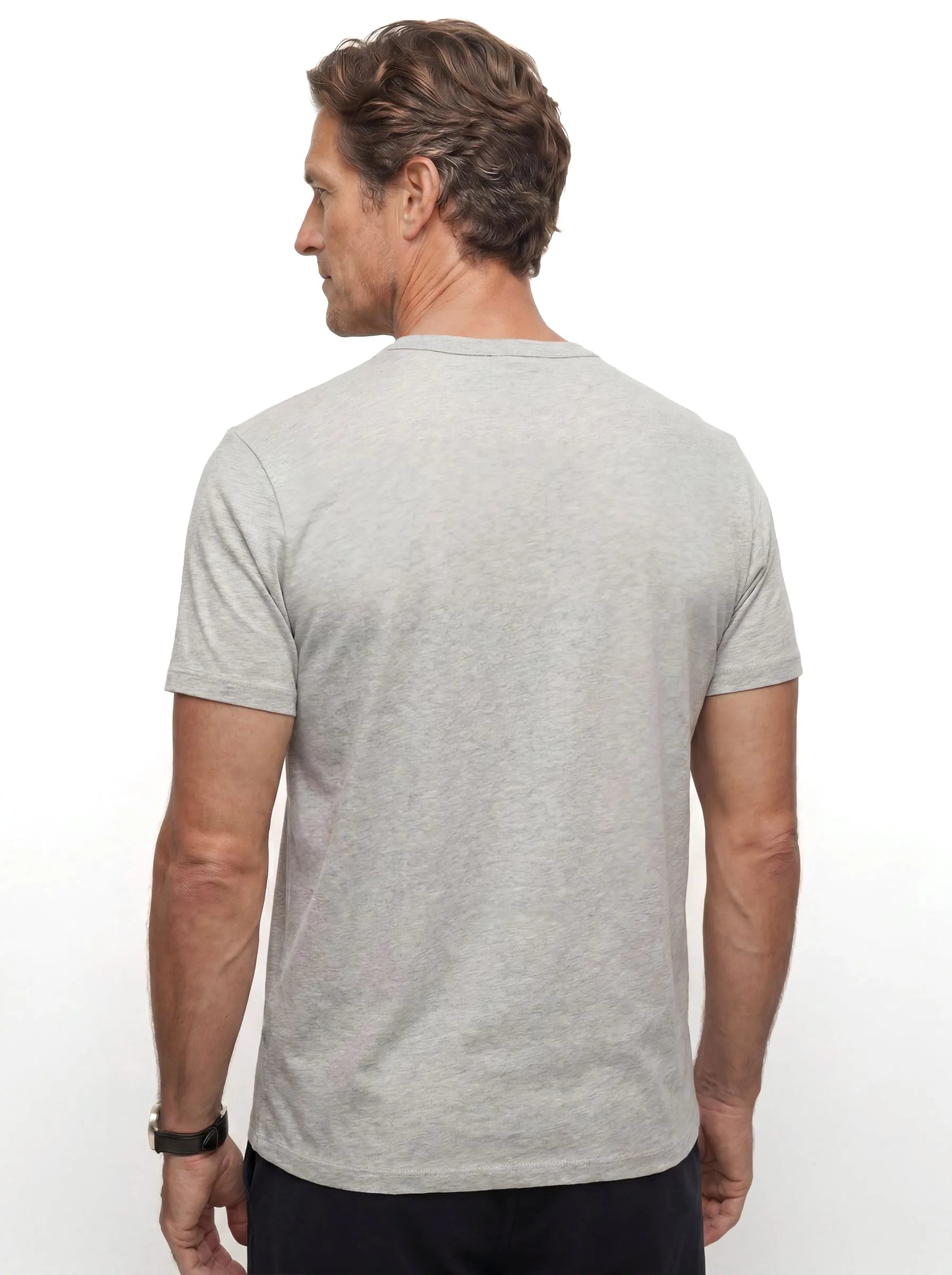 Camiseta clásica de cuello redondo de algodón orgánico 100 %