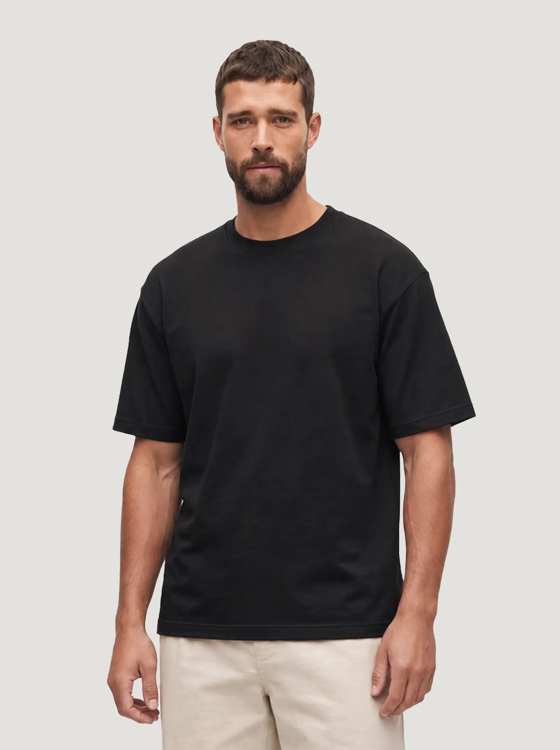 T-shirt épais à col rond en 100 % coton biologique — Lot de 6