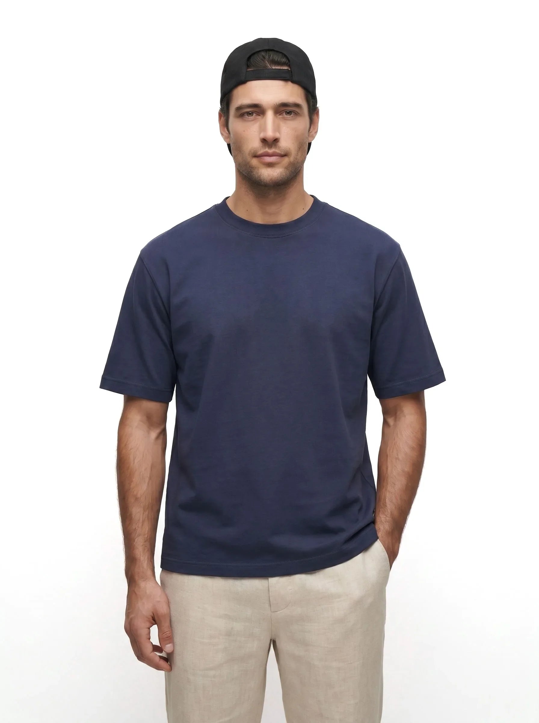 T-shirt épais à col rond en 100 % coton biologique — Lot de 6