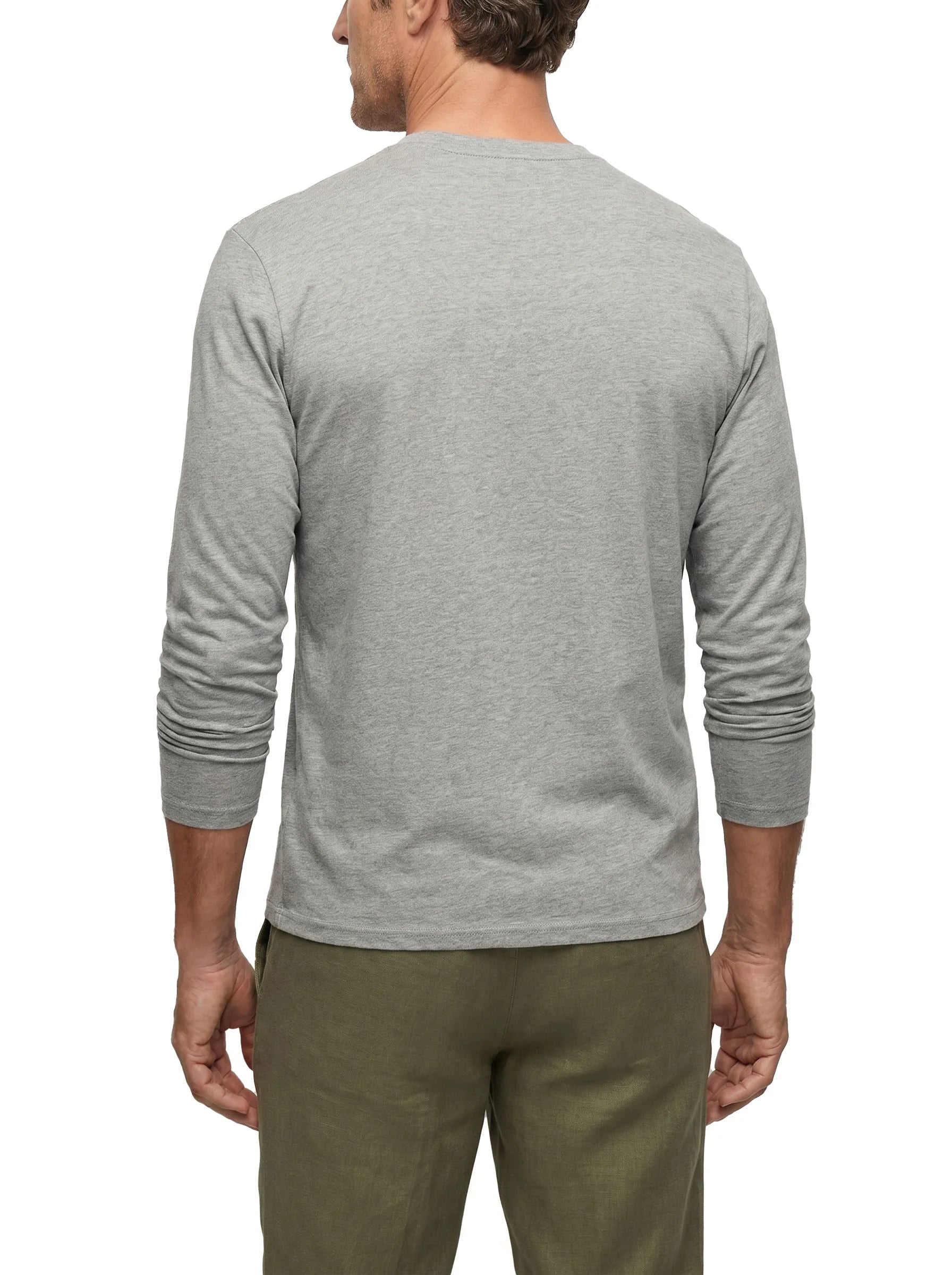 Klassisches Langarm-Rundhalsshirt aus 100 % Bio-Baumwolle