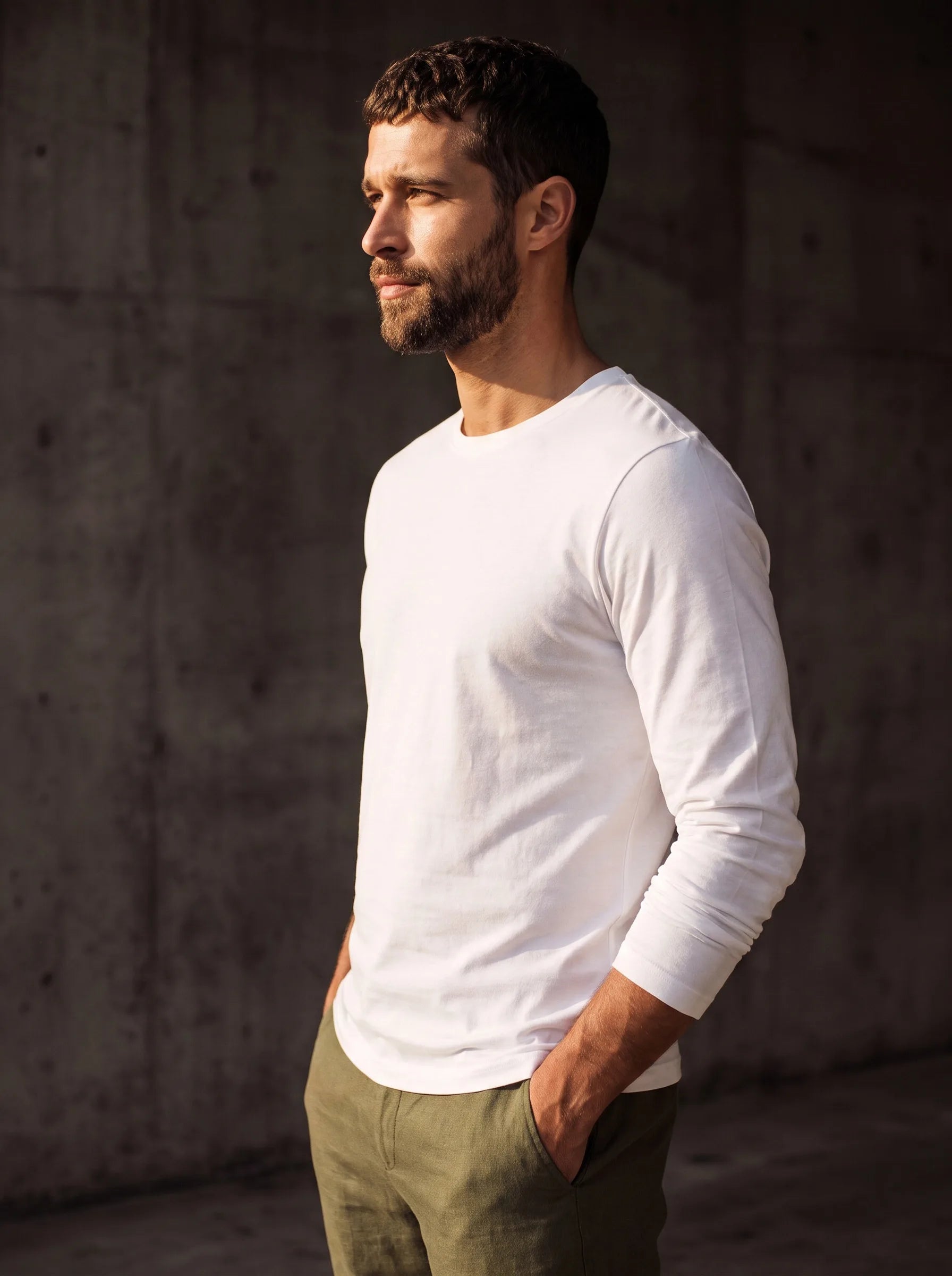 100% Organic Cotton Classic Long Sleeve Crew