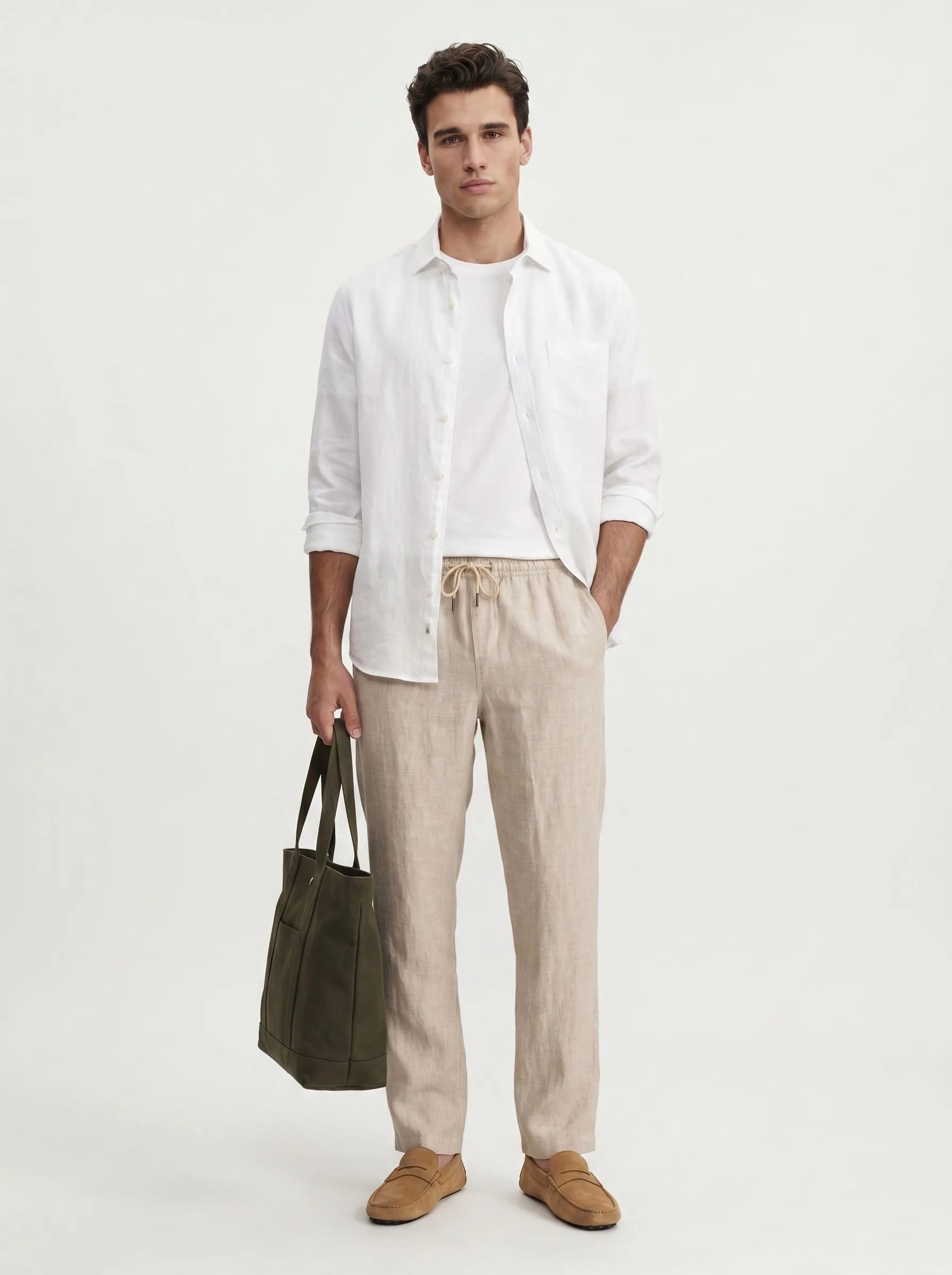 Pantaloni casual 100% lino europeo