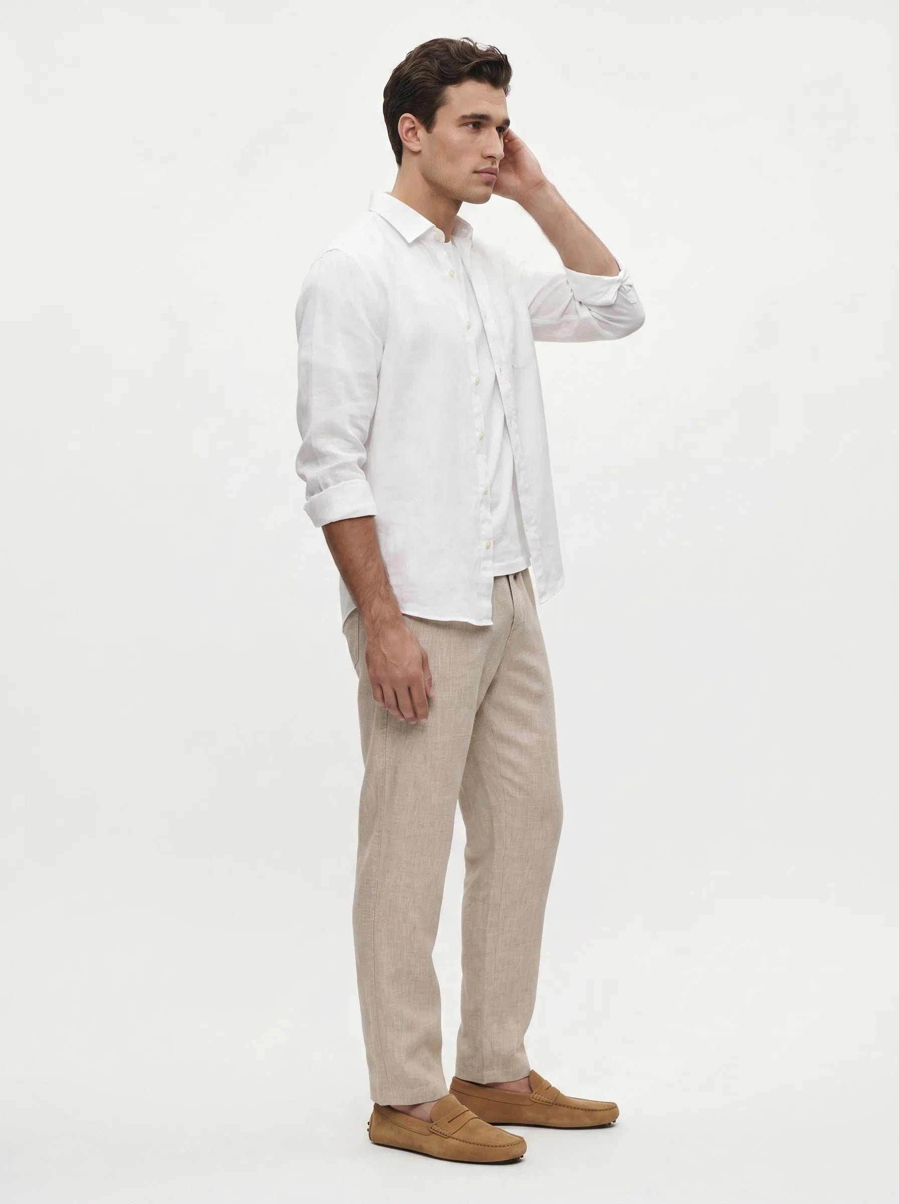 Pantaloni casual 100% lino europeo