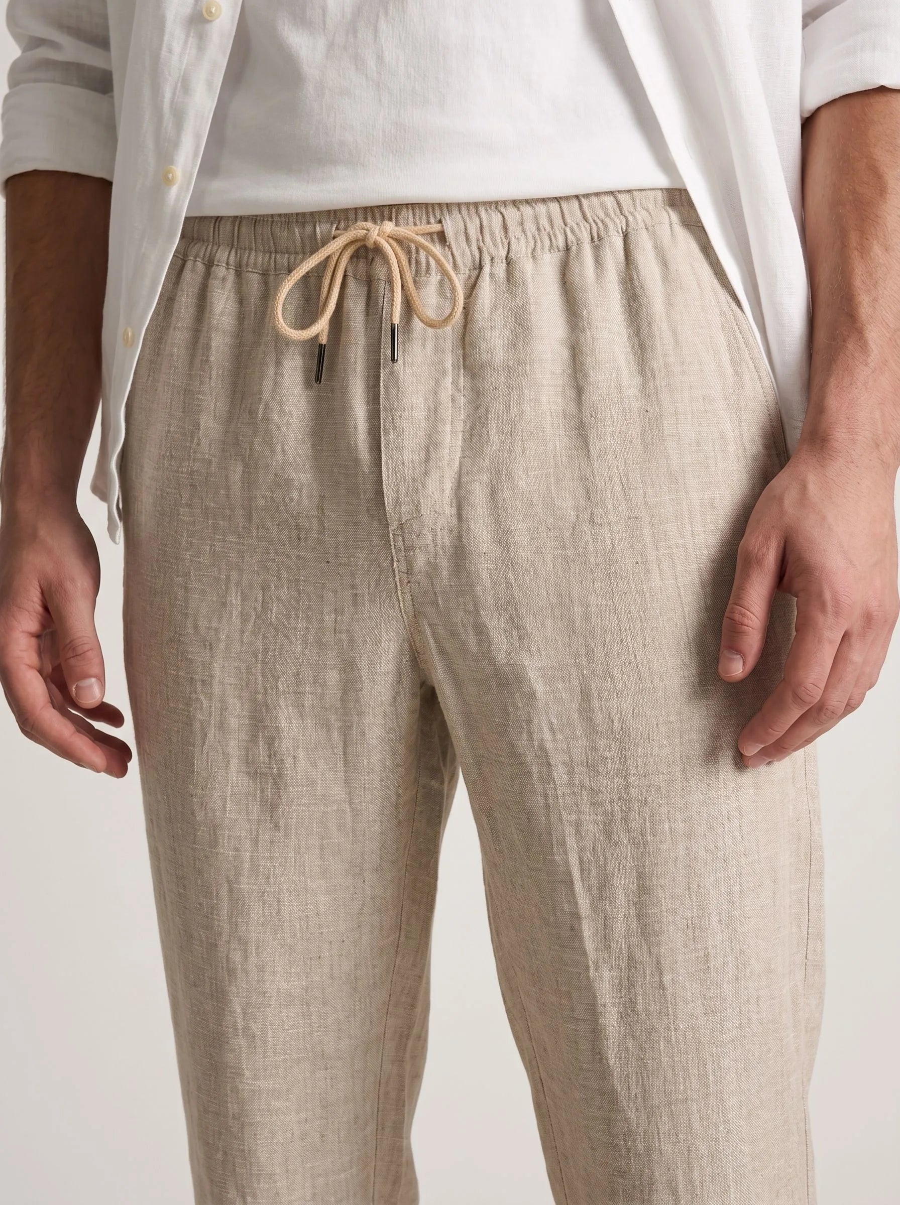 Pantalones informales de lino europeo 100% — Pack de 2