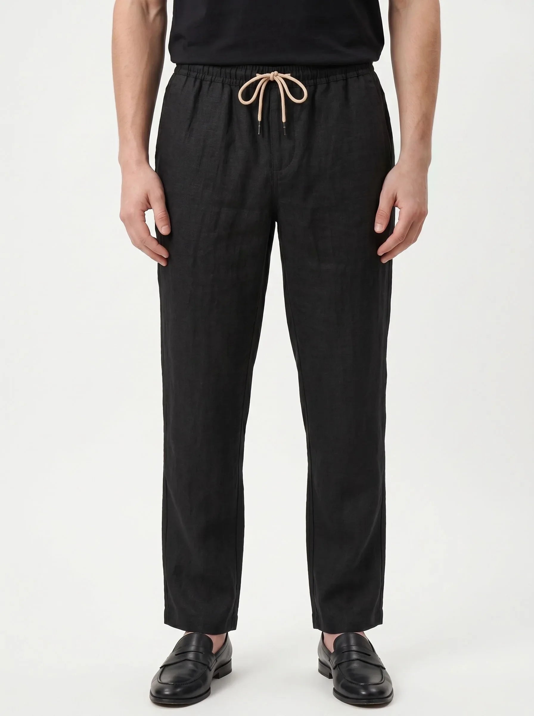 Pantalones informales de lino europeo 100% — Pack de 2