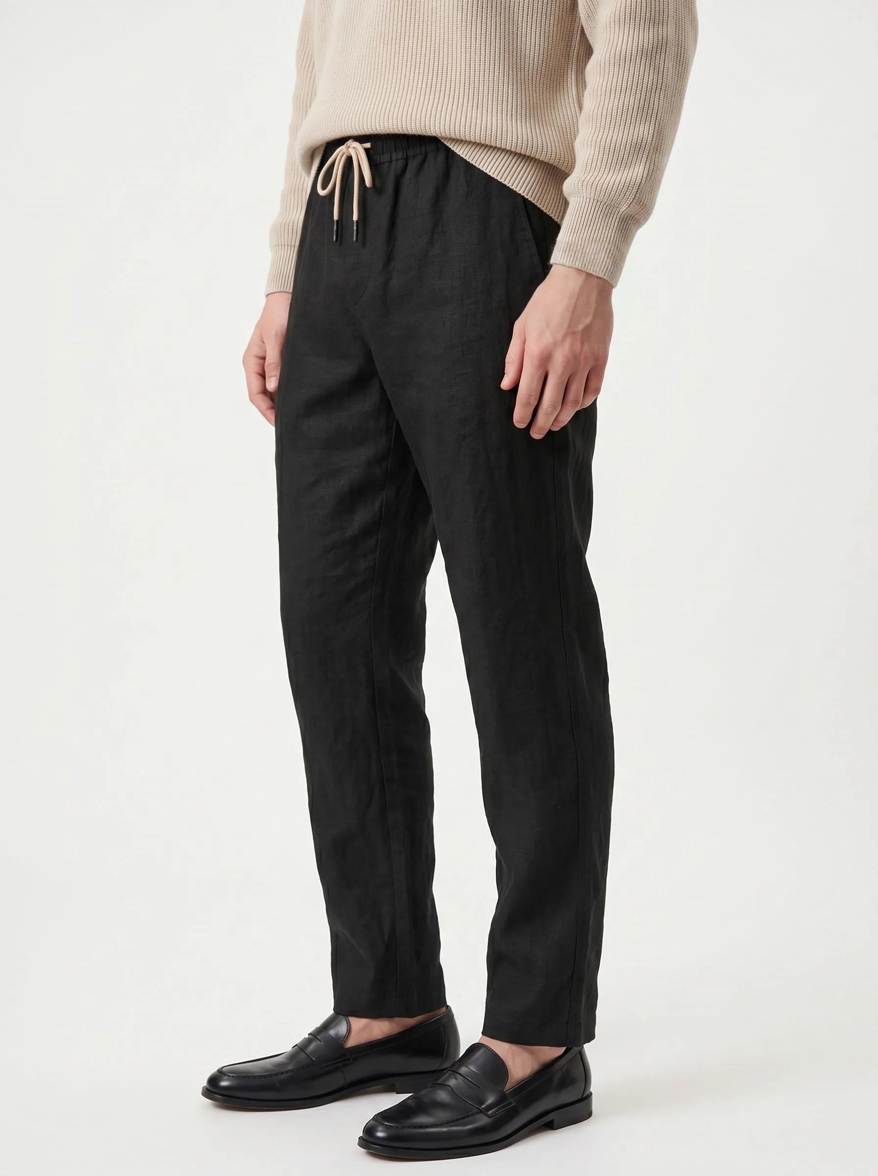 Pantalon décontracté 100 % lin européen