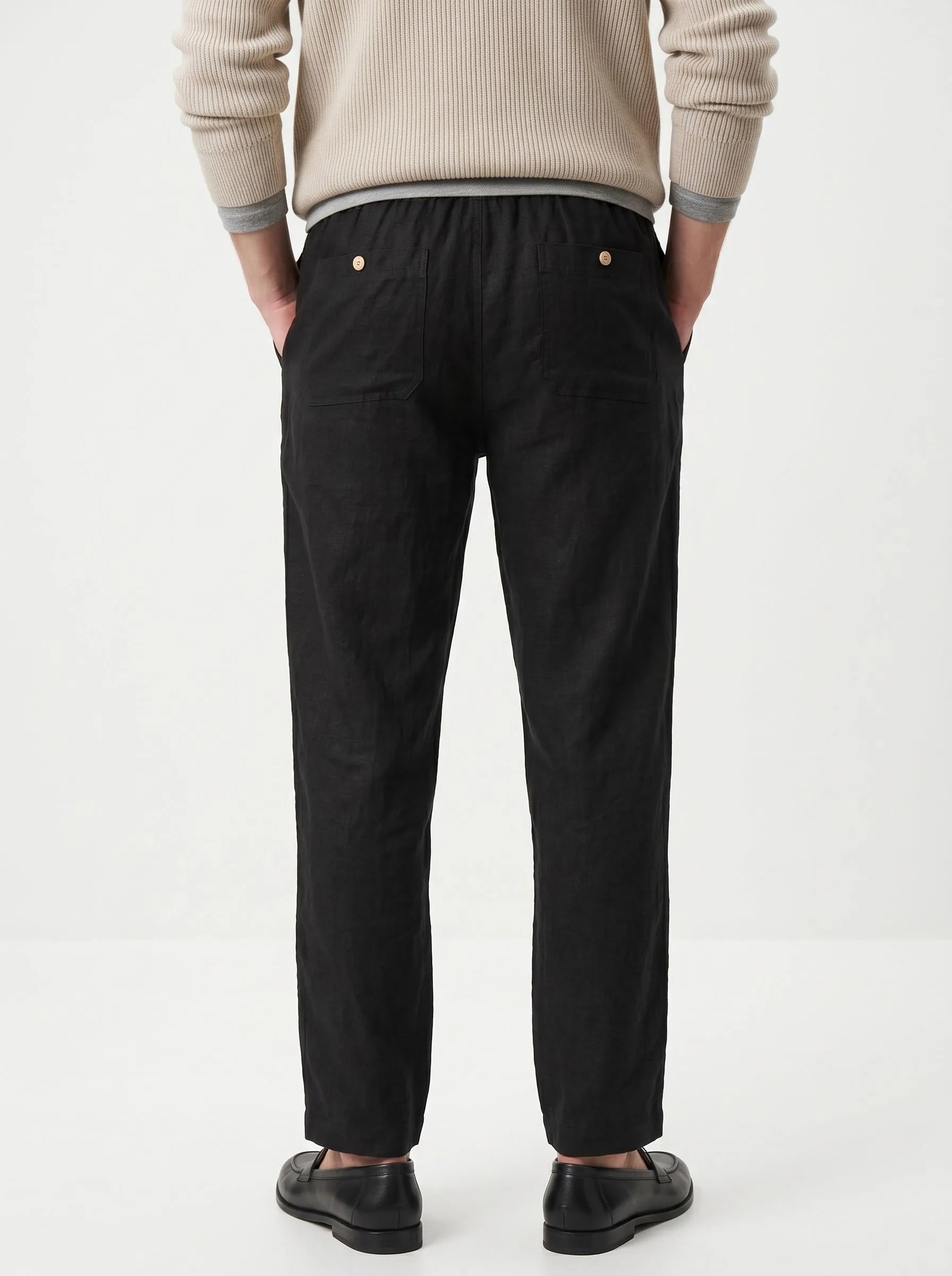 Pantalon décontracté 100 % lin européen