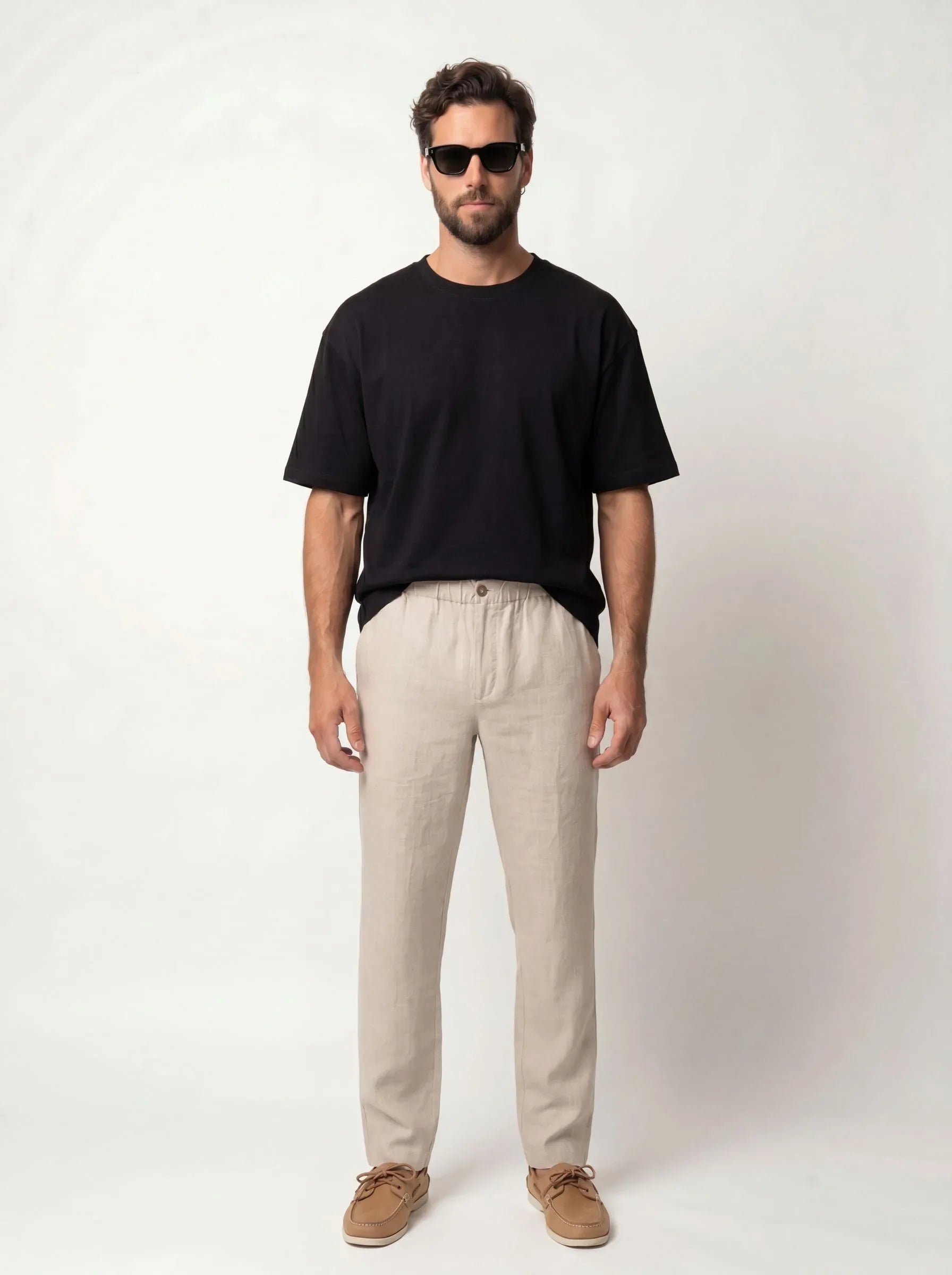 Pantaloni eleganti 100% lino europeo — 2-Pack