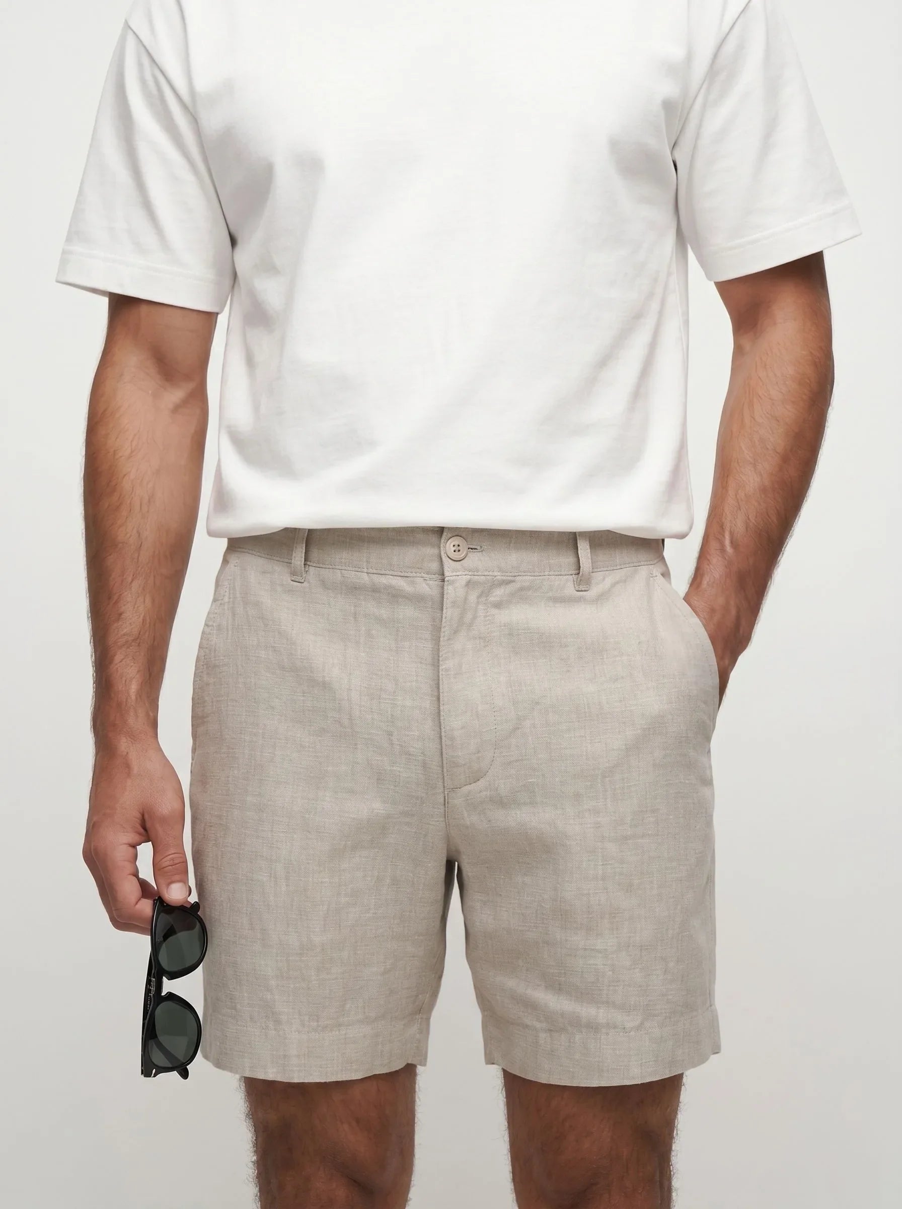 Elegante Shorts aus 100 % europäischem Leinen — 2-Pack