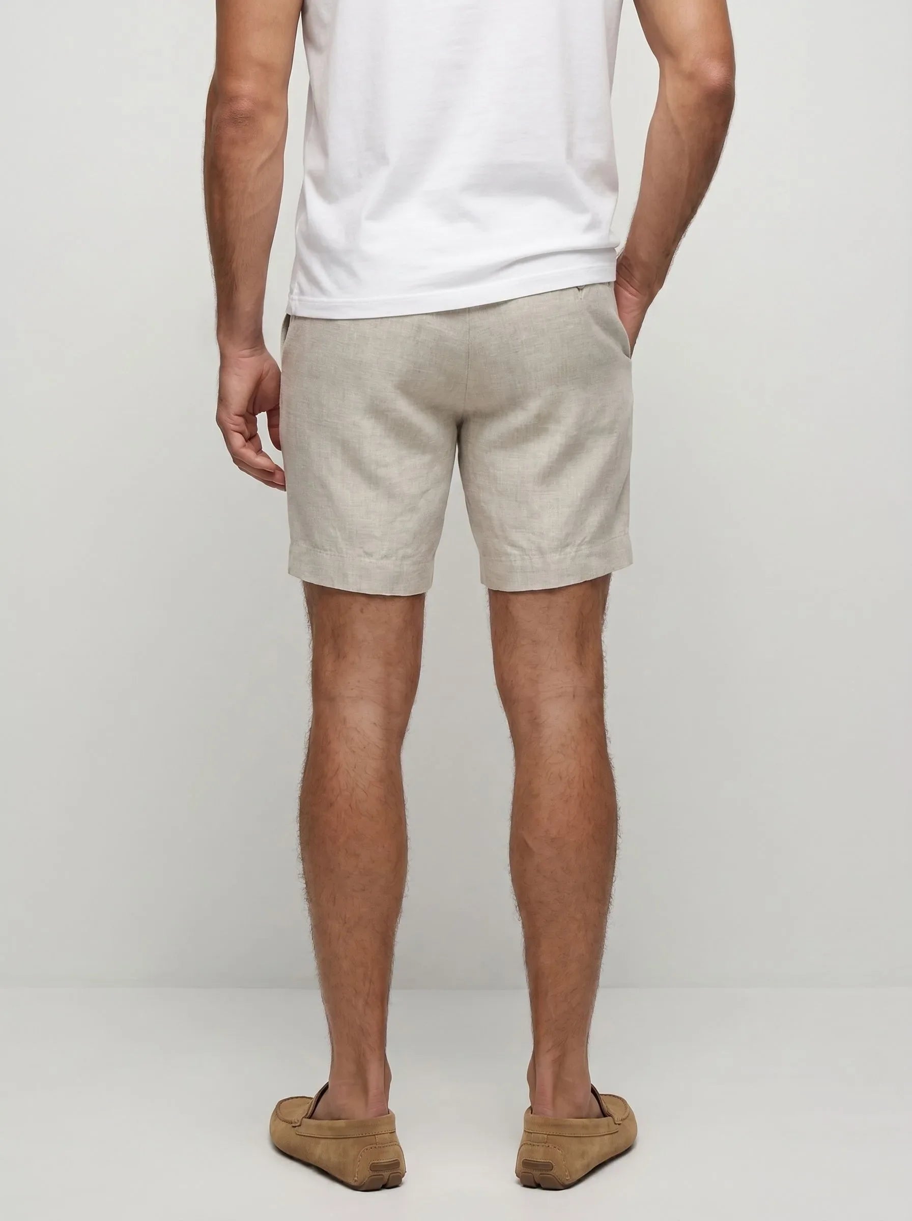 Elegante Shorts aus 100 % europäischem Leinen — 2-Pack