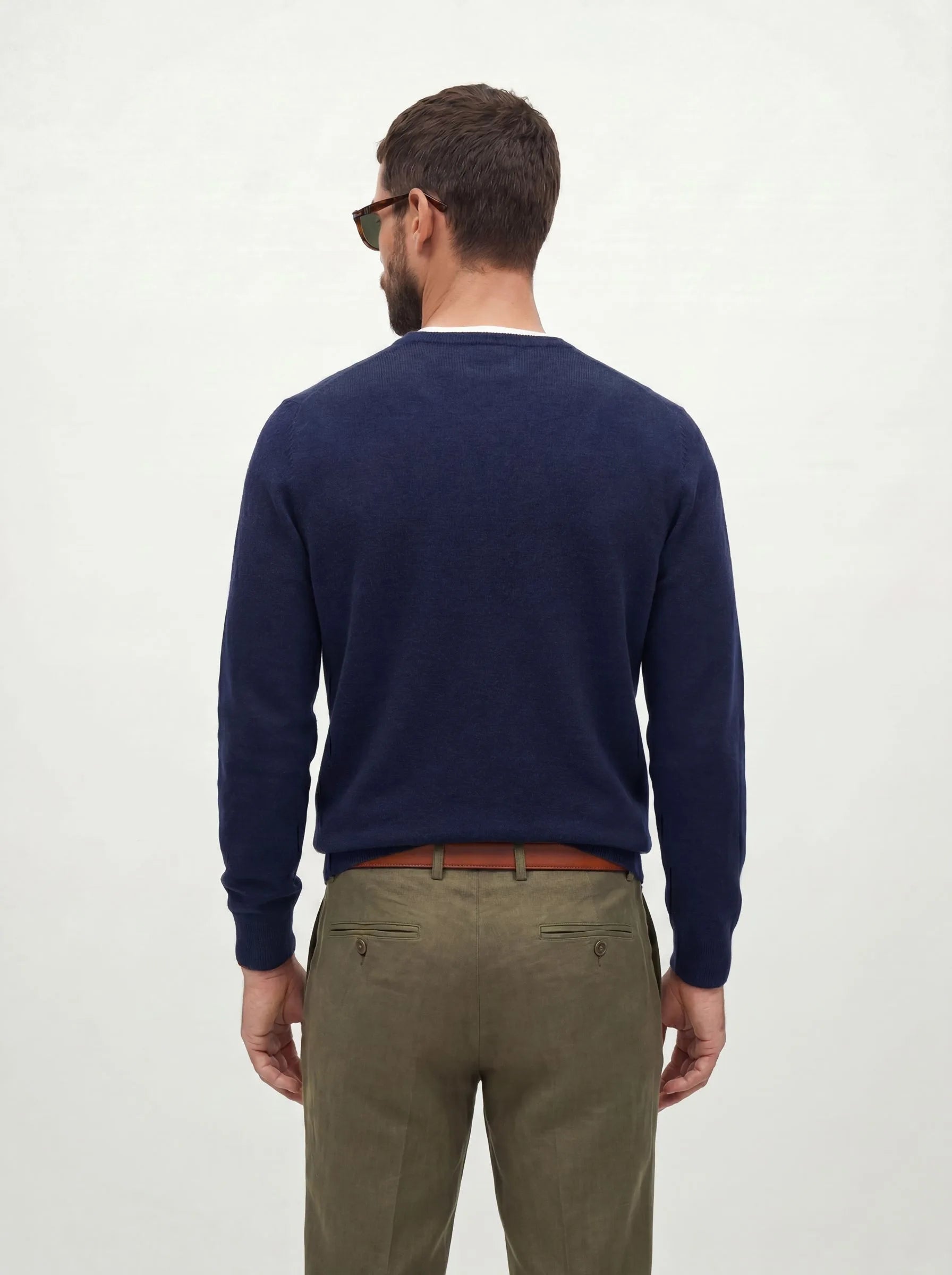 Maglione girocollo in cashmere mongolo