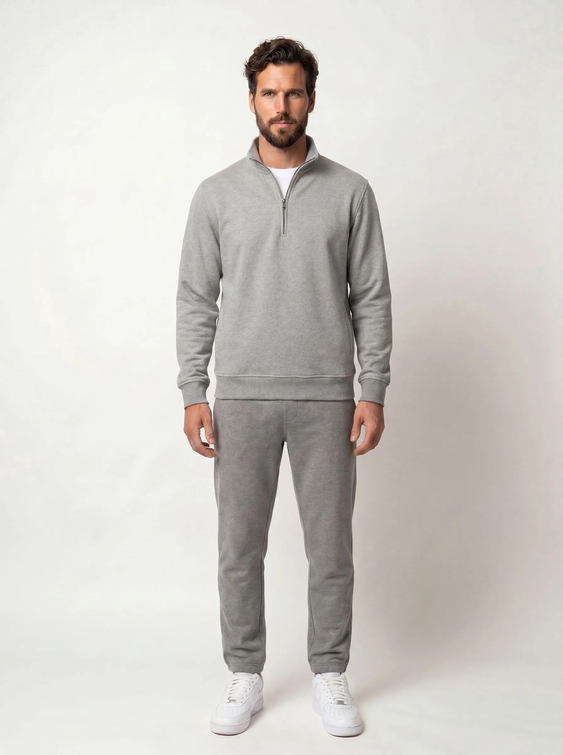Bio-Baumwoll-Half-Zip-Pullover