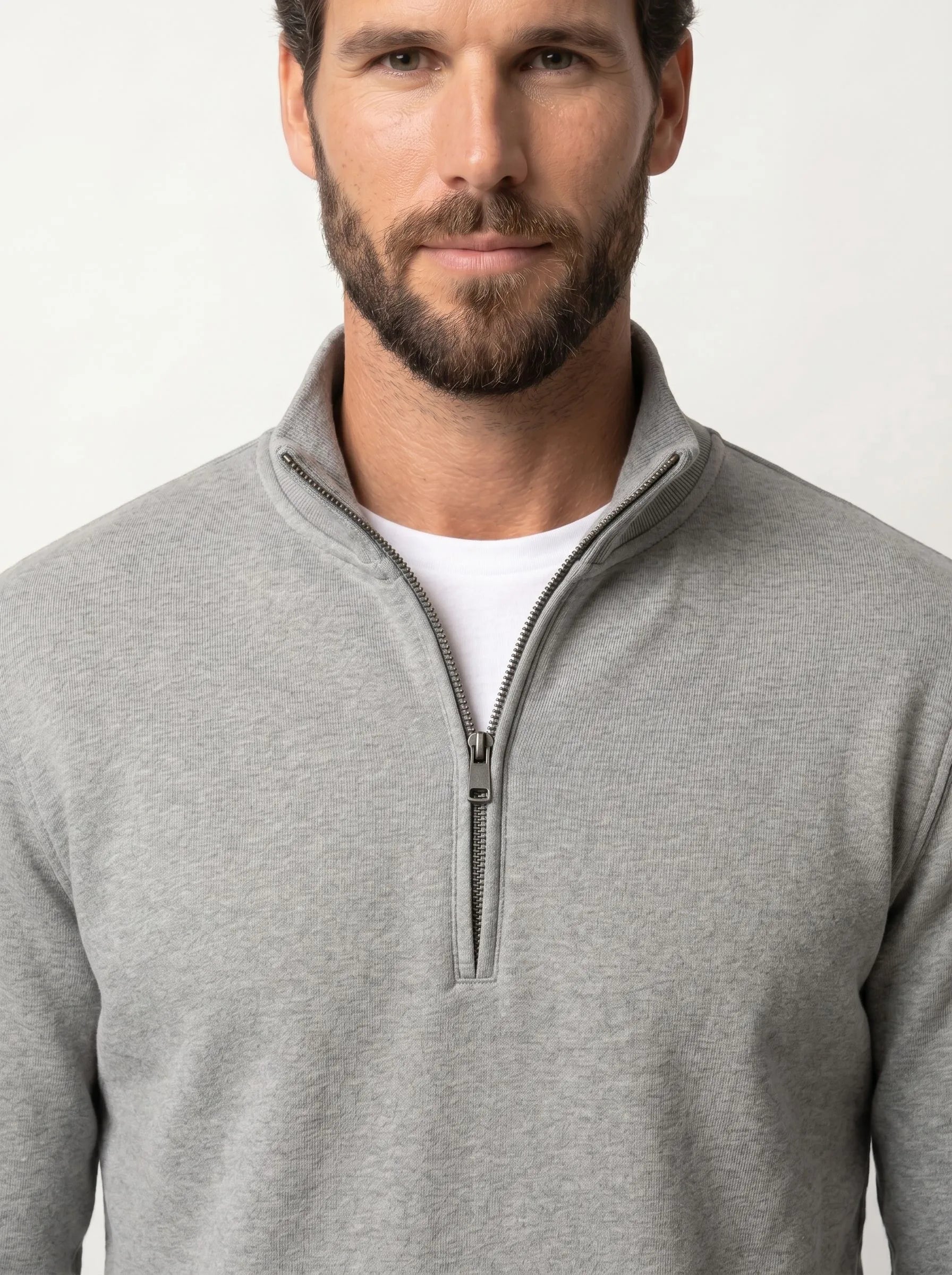 Bio-Baumwoll-Half-Zip-Pullover
