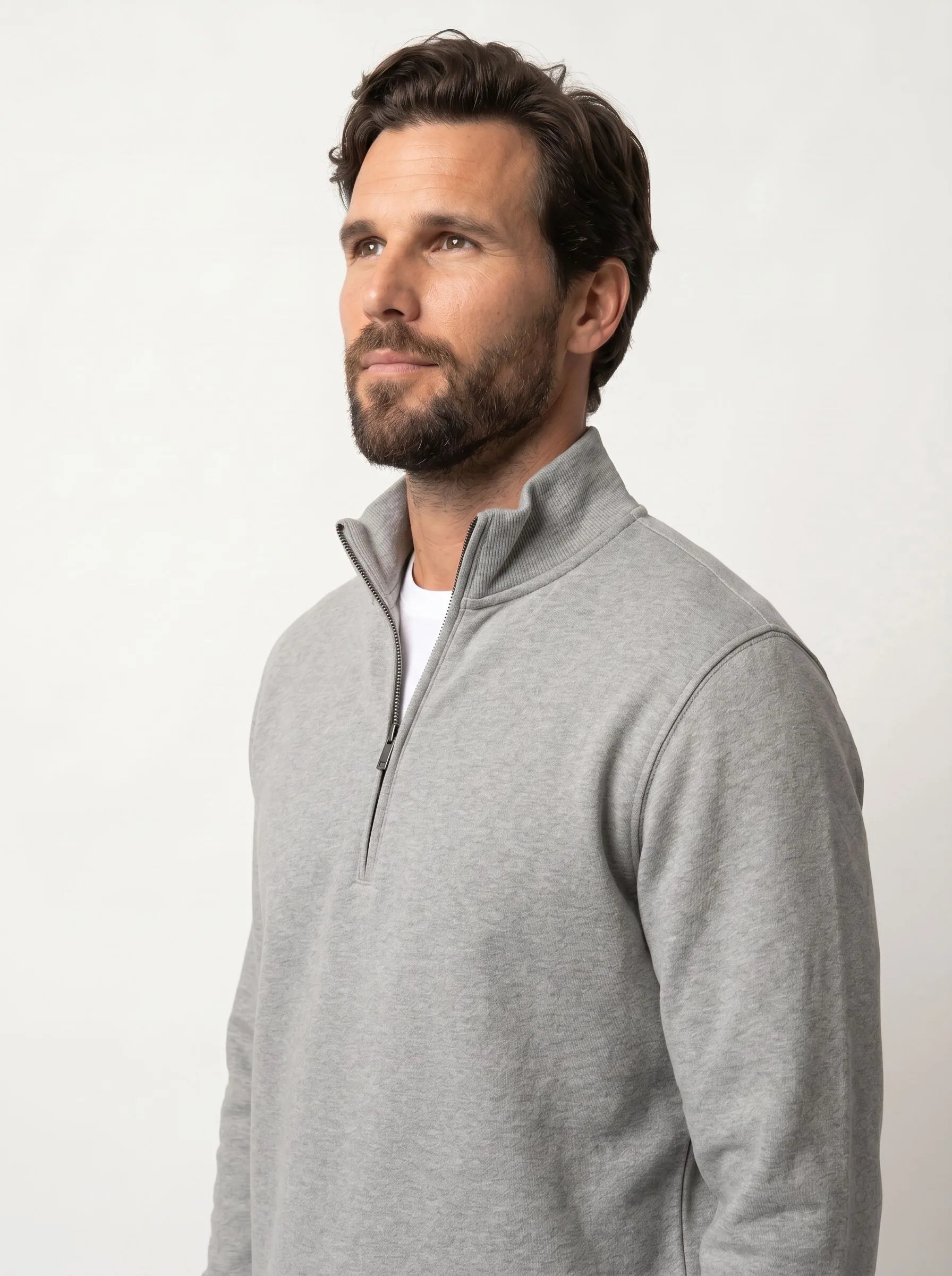Bio-Baumwoll-Half-Zip-Pullover