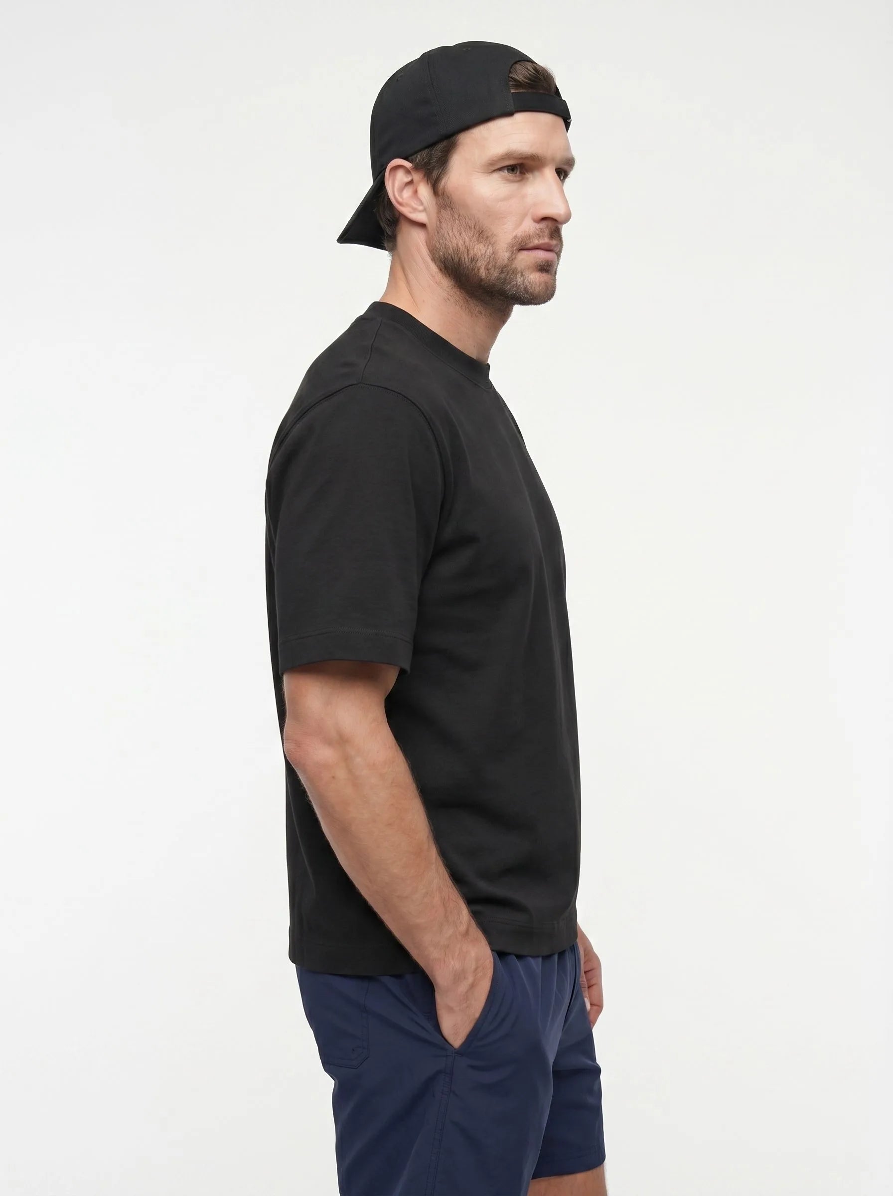 T-shirt girocollo pesante 100% cotone biologico