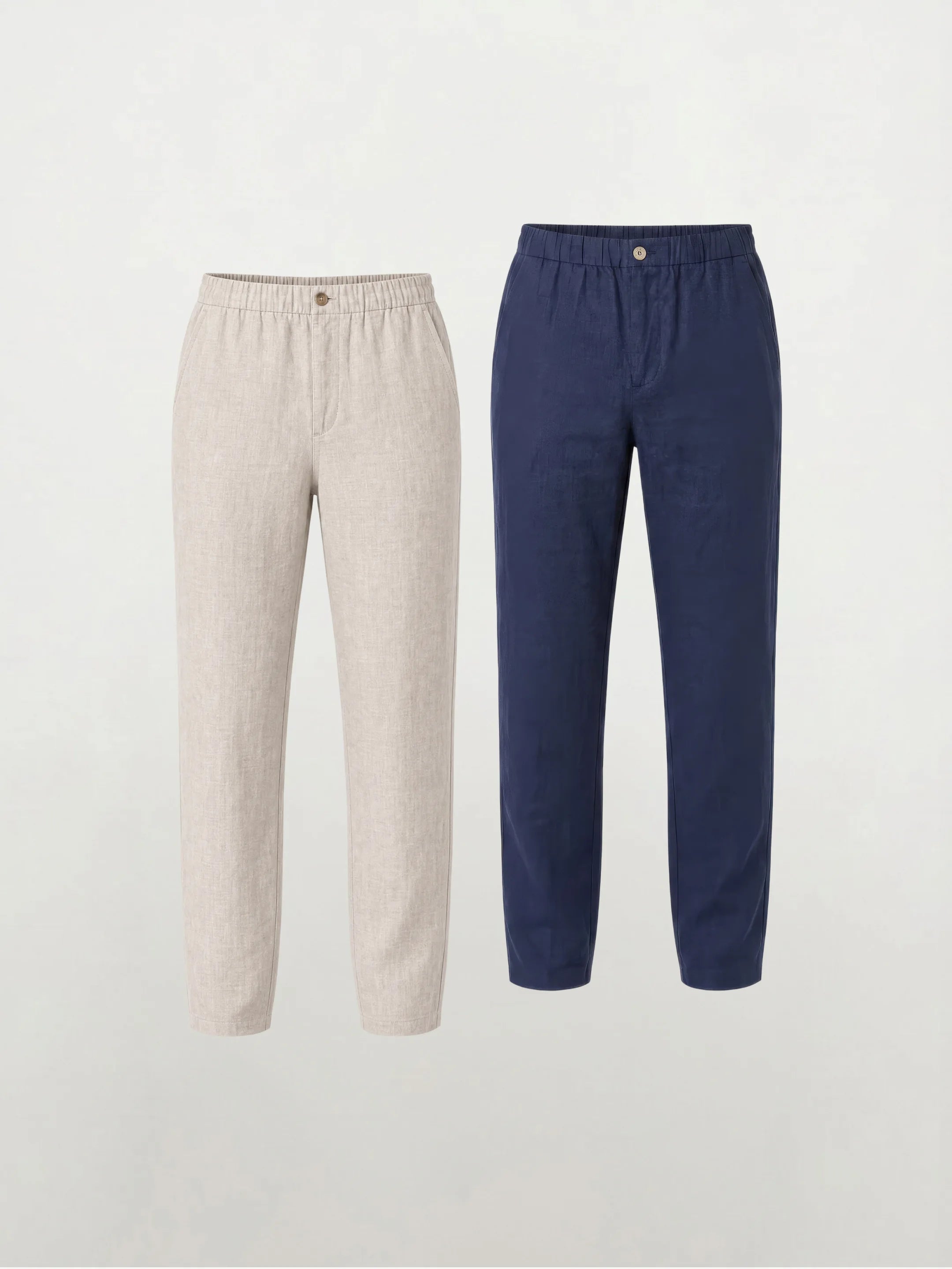 Pantaloni eleganti 100% lino europeo — 2-Pack