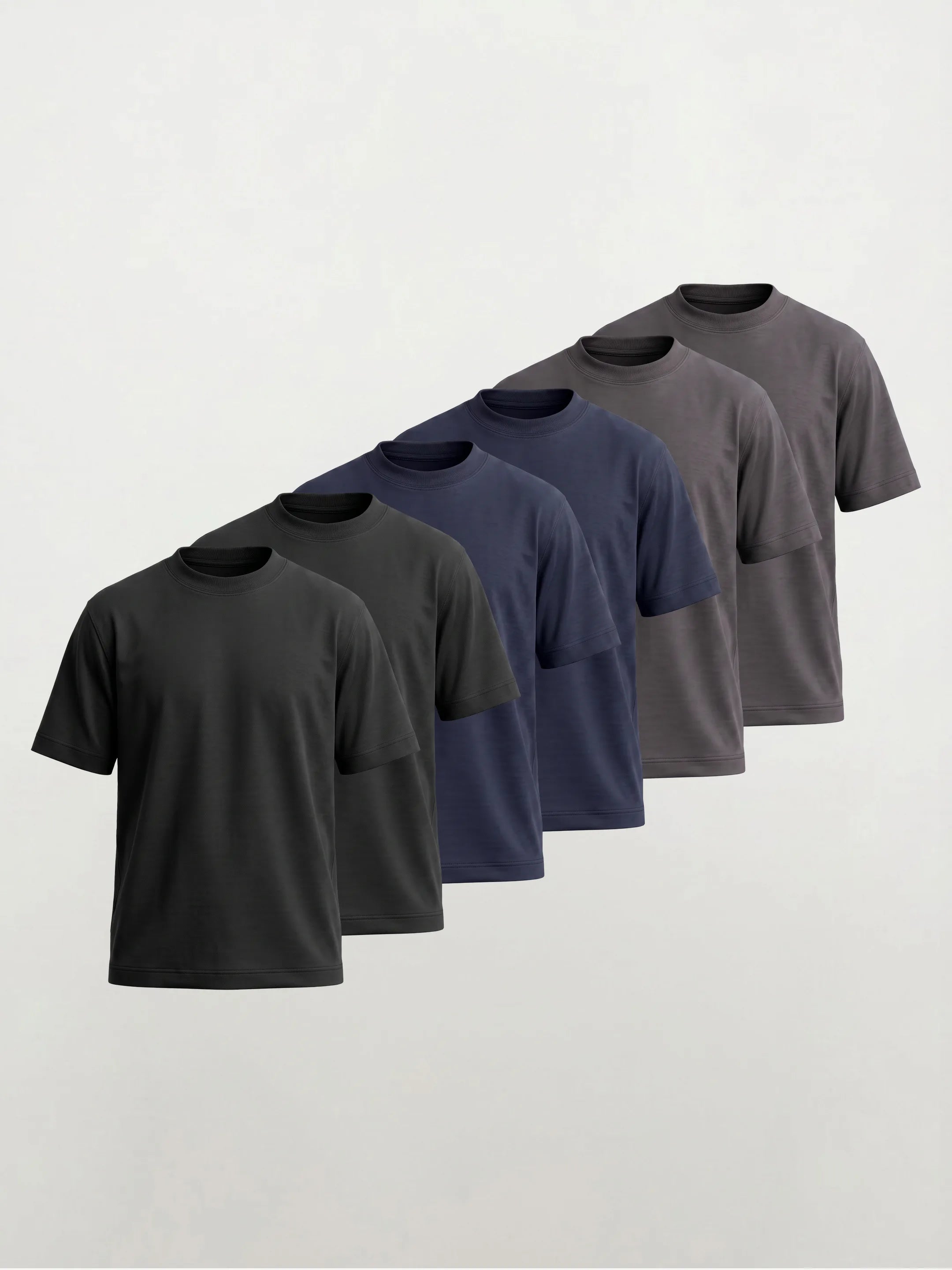 T-shirt girocollo pesante 100% cotone biologico — 6-Pack