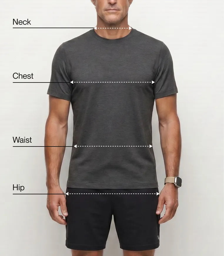 Guía de tallas de tops para hombre